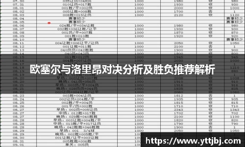 欧塞尔与洛里昂对决分析及胜负推荐解析